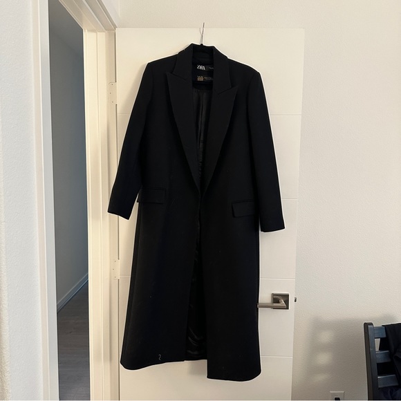 Zara Jackets & Coats Zara Black Long Trench Coat Poshmark